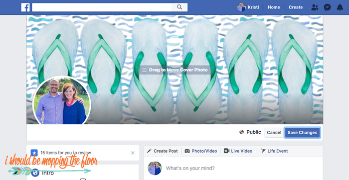Changing your Facebook Cover Photo