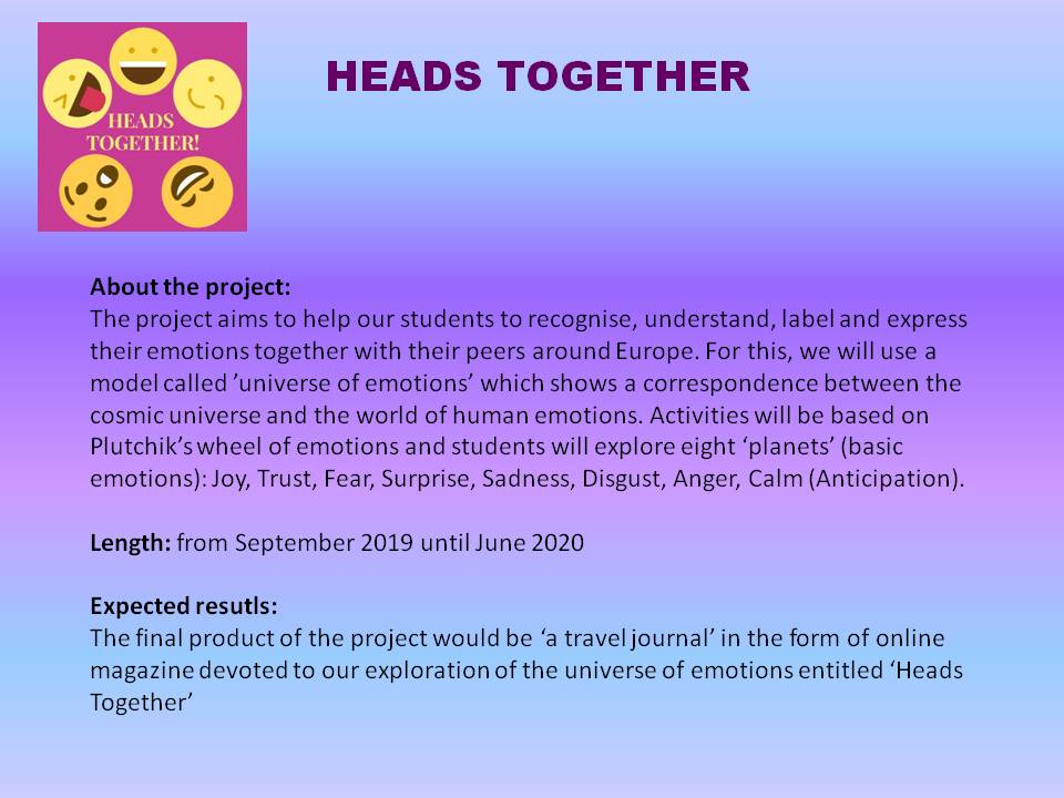 My English Blogbook HEADS TOGETHER