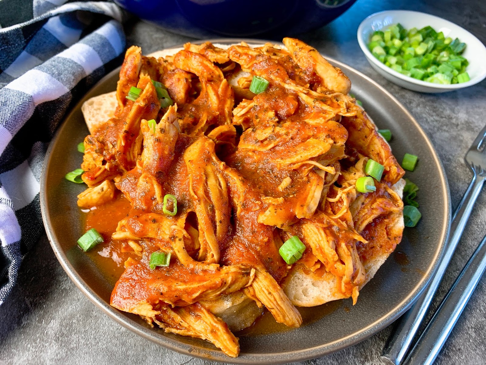 Pulled Chicken in Smoky Chipotle Tomato Sauce
