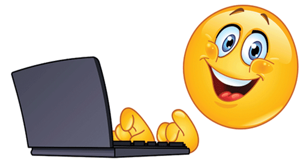Smiley on a Laptop | Symbols & Emoticons