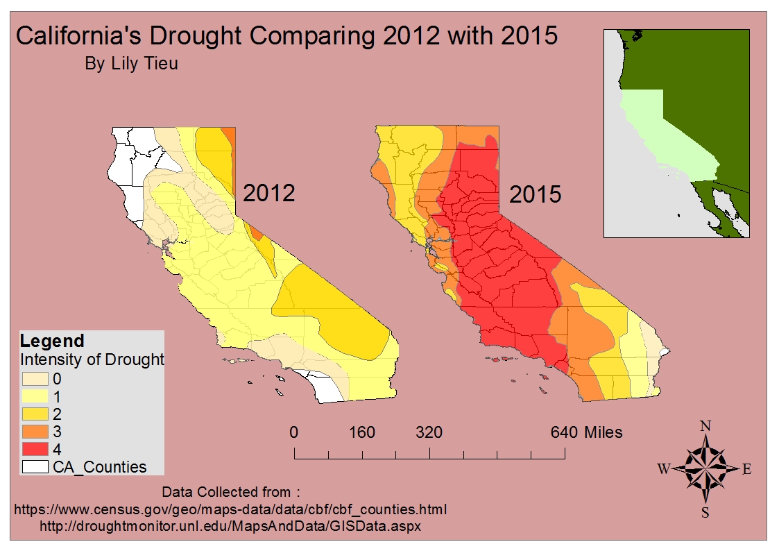 GIS MAPS California's Drought