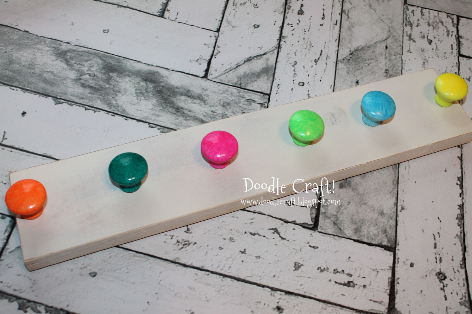 Upcycled Knob Hanging Coat Rack or Jewelry Organizer!