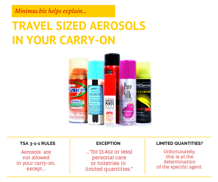 can you bring hairspray on a carry on