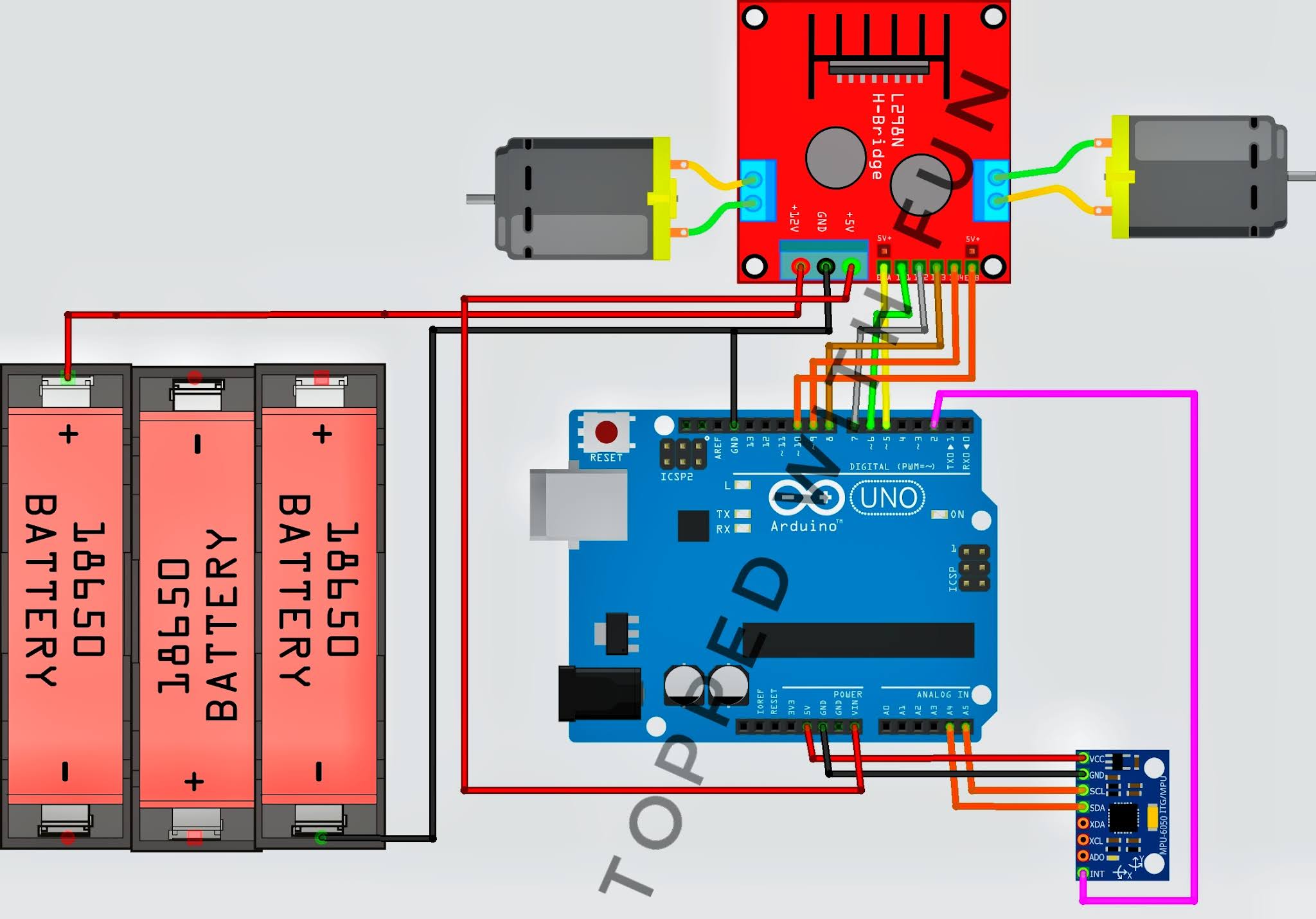 How To Make A Self Balancing Car With MPU-6050| Arduino Uno Projects ...