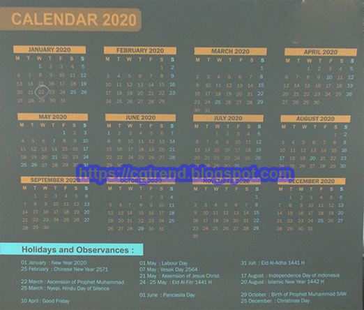 Odaiba prabhune HOLIDAYS AND OBSERVANCES ON CALENDAR 2020 | Trending Topic