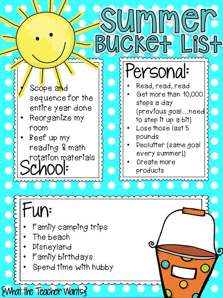 Teacher Gone Digital Summer Bucket List