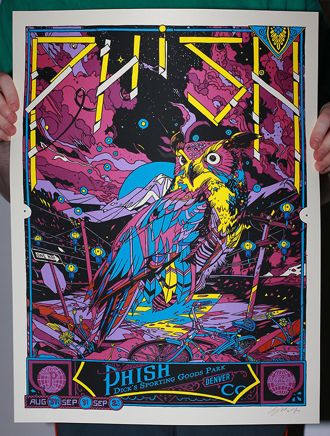 INSIDE THE ROCK POSTER FRAME BLOG Tyler Stout Phish Denver Poster on