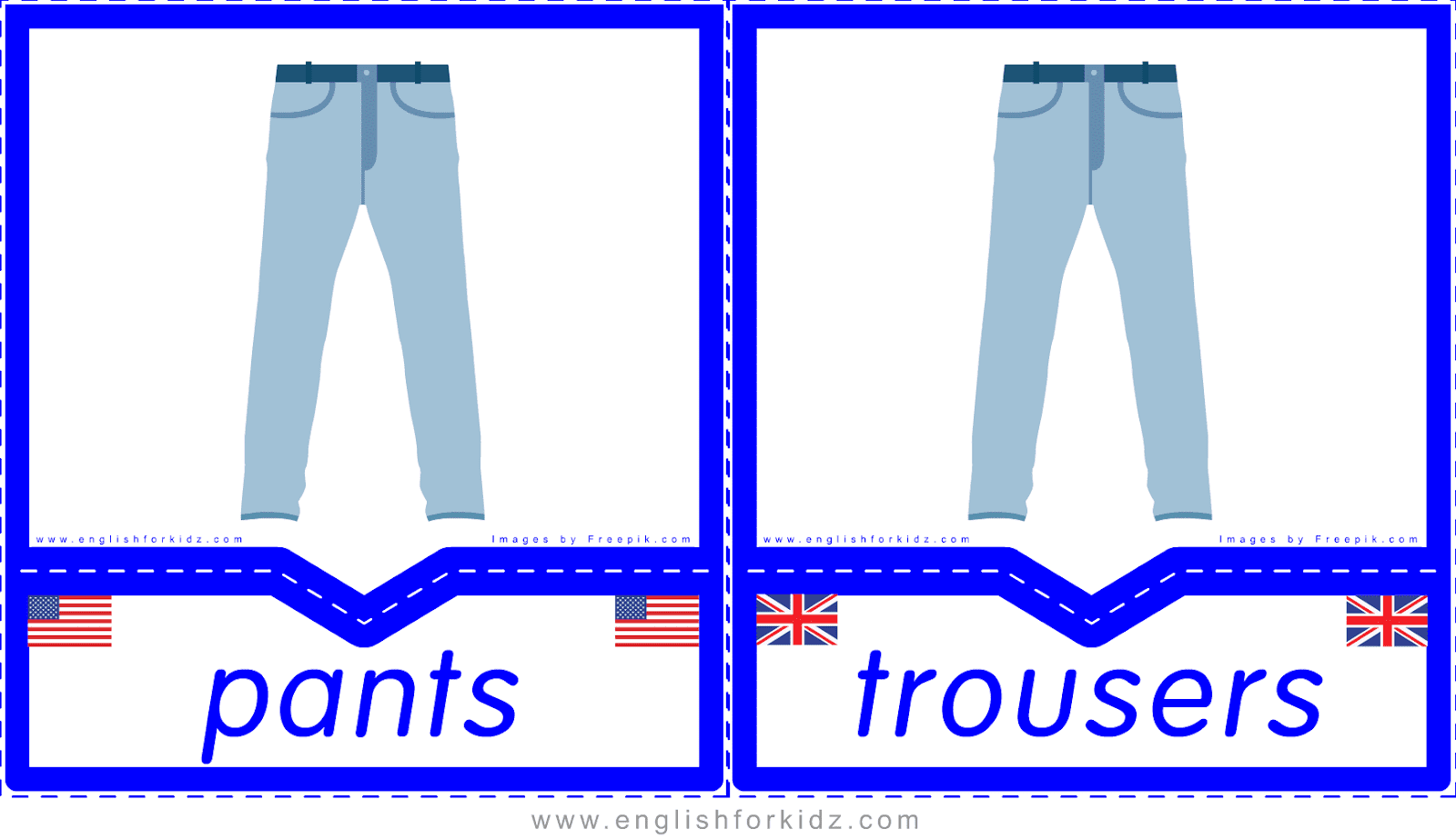 Clothes and Accessories Flashcards. Part 4.