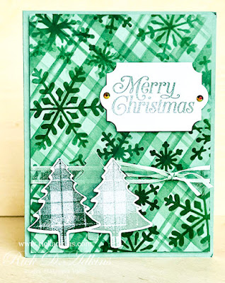 Perfectly Plaid Free Christmas Card Class by Rick Adkins Independent Stampin' Up! Demonstrator Learn to make cute simple holiday cards today!