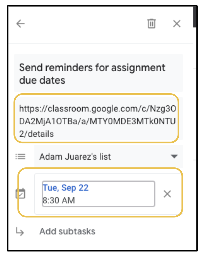 Cardinal Innovation Center Use Google Tasks to Set "Reminders for