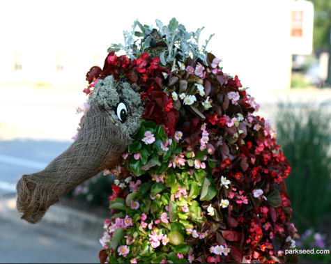 seahorse flower topiary