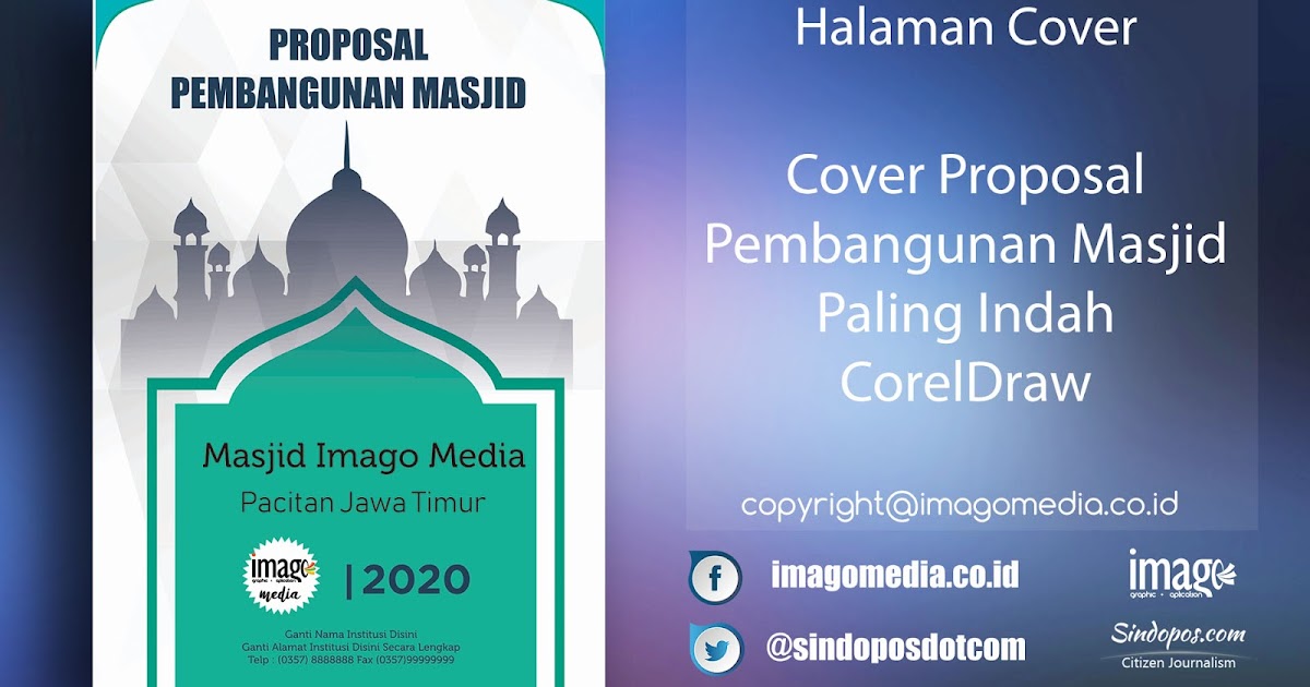 Cover Proposal Pembangunan Masjid Paling Indah Coreldraw Imago Media Home Of Creativity