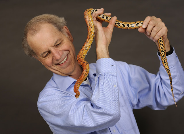 Interview with Hal Herzog, pictured here with Snakey, about our complicated relationship with animals