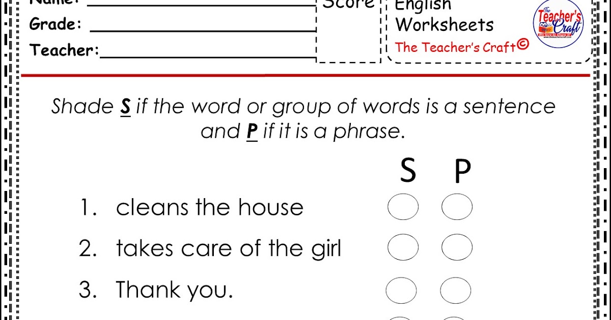 SENTENCE & PHRASE The Teacher's Craft