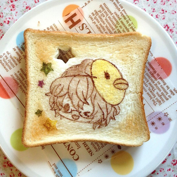 Japanese Toast Art by Hittomii
