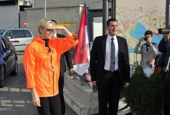 Princess Charlene attended the closing event of the 13th 'No Finish Line' charity 'run' in aid of charities for children, at Nouvelle Digue, Port Hercules in Monaco
