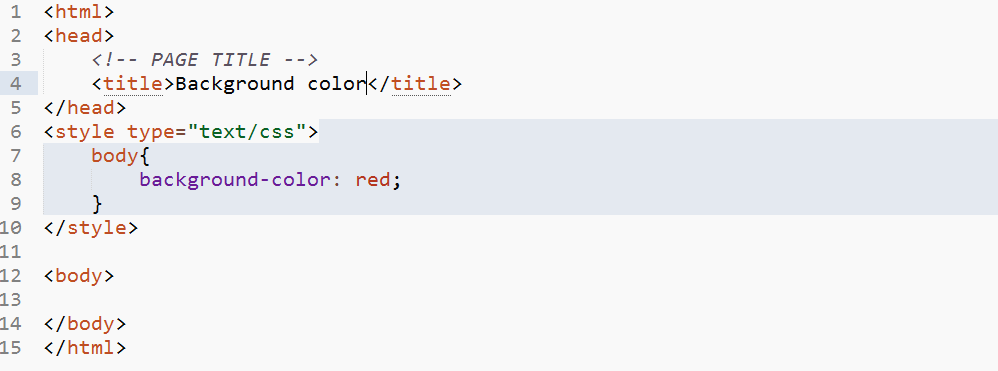 How to set background color in HTML page ~ W3 Learning Home