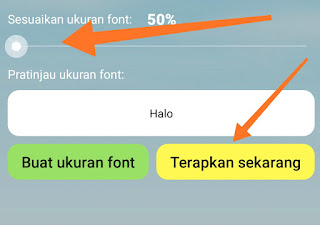 cara rubah ukuran font smartphone