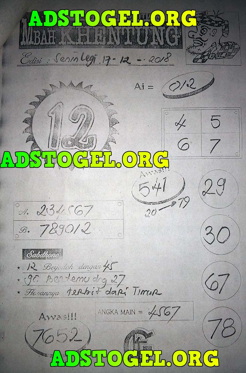 Gambar Syair Sgp Senin 17 Desember 2018 Kode Syair Sgp Hk Sd Motesia