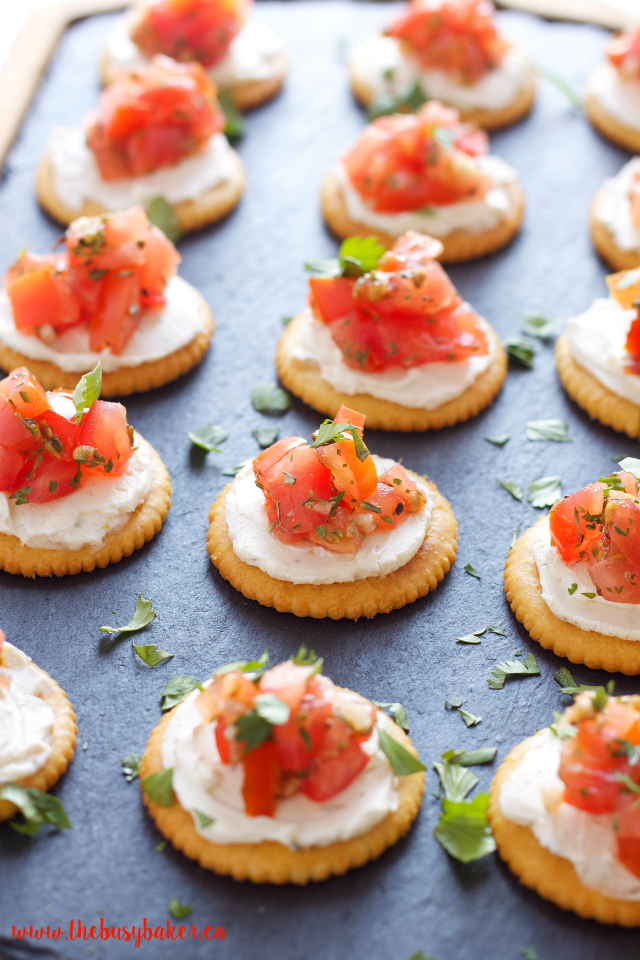 Creamy Bruschetta Bites The Busy Baker