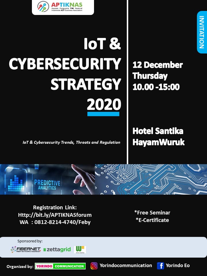 Seminar Iot Cybersecurity Strategy 2020 12 Desember 2019