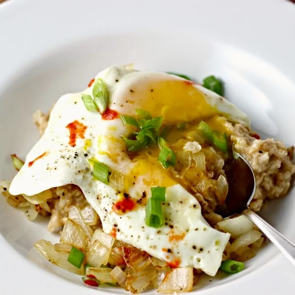 Savory Egg-Topped Oatmeal