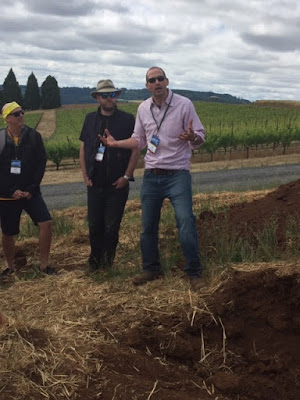 Steve Doerner in dug-up vineyard