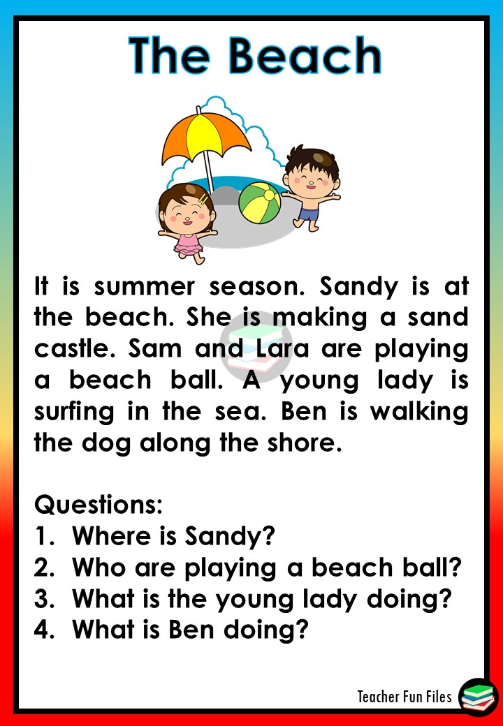 Teacher Fun Files: Reading with Comprehension Questions