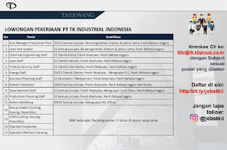 Lowongan Kerja Pt Taekwang 2020 Castanospermum Partners Tkc Biz