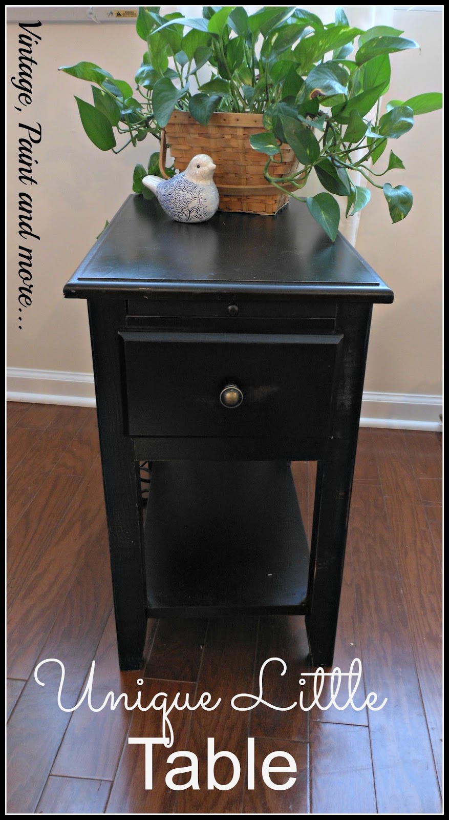 a small side table with built in electrical outlets and USB ports