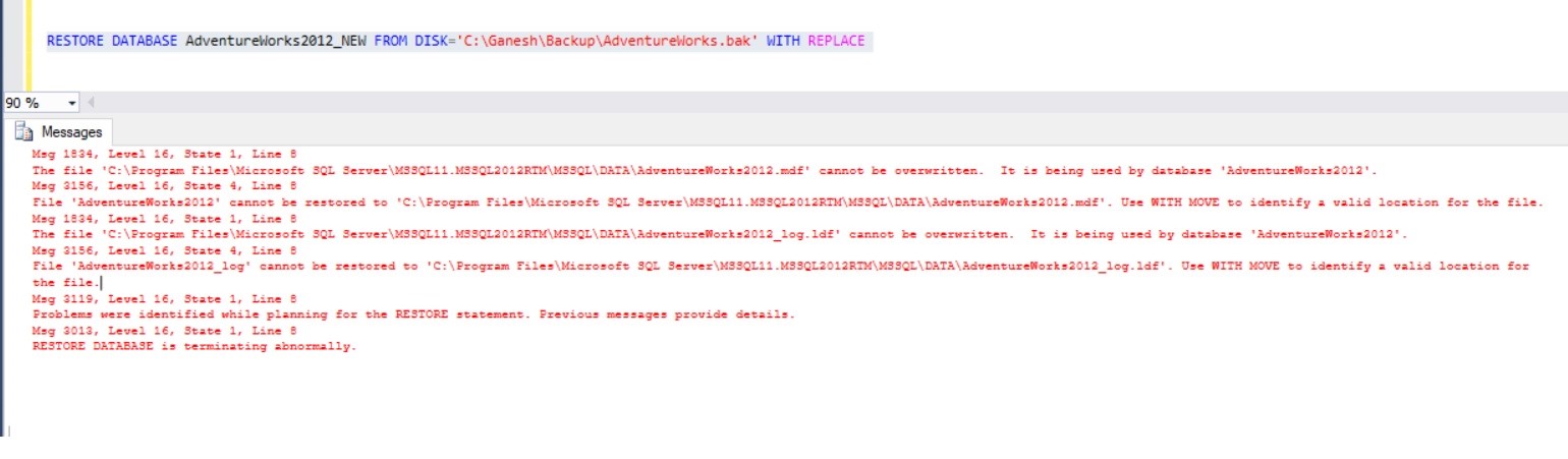 SQL Server Tutorial: How to restore database from backup file.