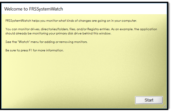 Отслеживайте изменения в файлах, дисках и реестре с помощью FRSSystemWatch для Windows.