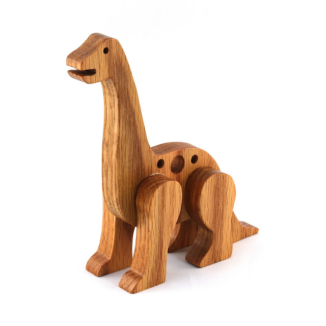 Handmade Wood Dinosaur Toy, Brontosaurus, Apatosaurus, Sauropod - Made to Order - Wood Toy Animal