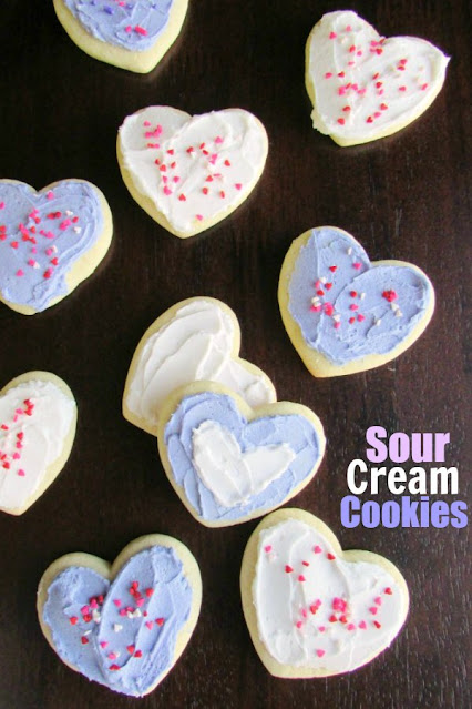 It is always fun to have a cookie cut in a pretty shaped and decorated with frosting, but you aren't limited to sugar cookies. There are lots of flavors and types of cookies you can roll and cut, here are a few of our favorite recipes. sour cream cookies cut into hearts and decorated with buttercream