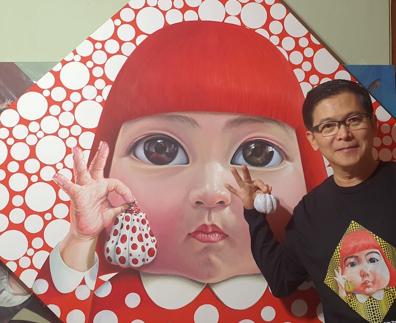 Japanese Artist Yayoi Kusama Robot Painting Editorial Stock Photo - Stock  Image