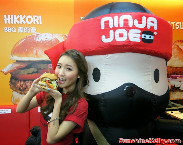 Ninja Joe New Burgers, Ninja Cam Mobile App, Ke Qing Ninja Joe Ambassador, burger