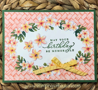 Stampin' Up! Timeless Tropical, Tropical Oasis Memories & More Card Pack, www.stampingwithsusan.com, Birthday Wishes, 2020 Mini Catalog,