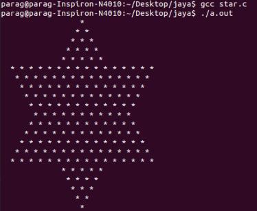 C program to print star shape of asterisks - The Art of Technology