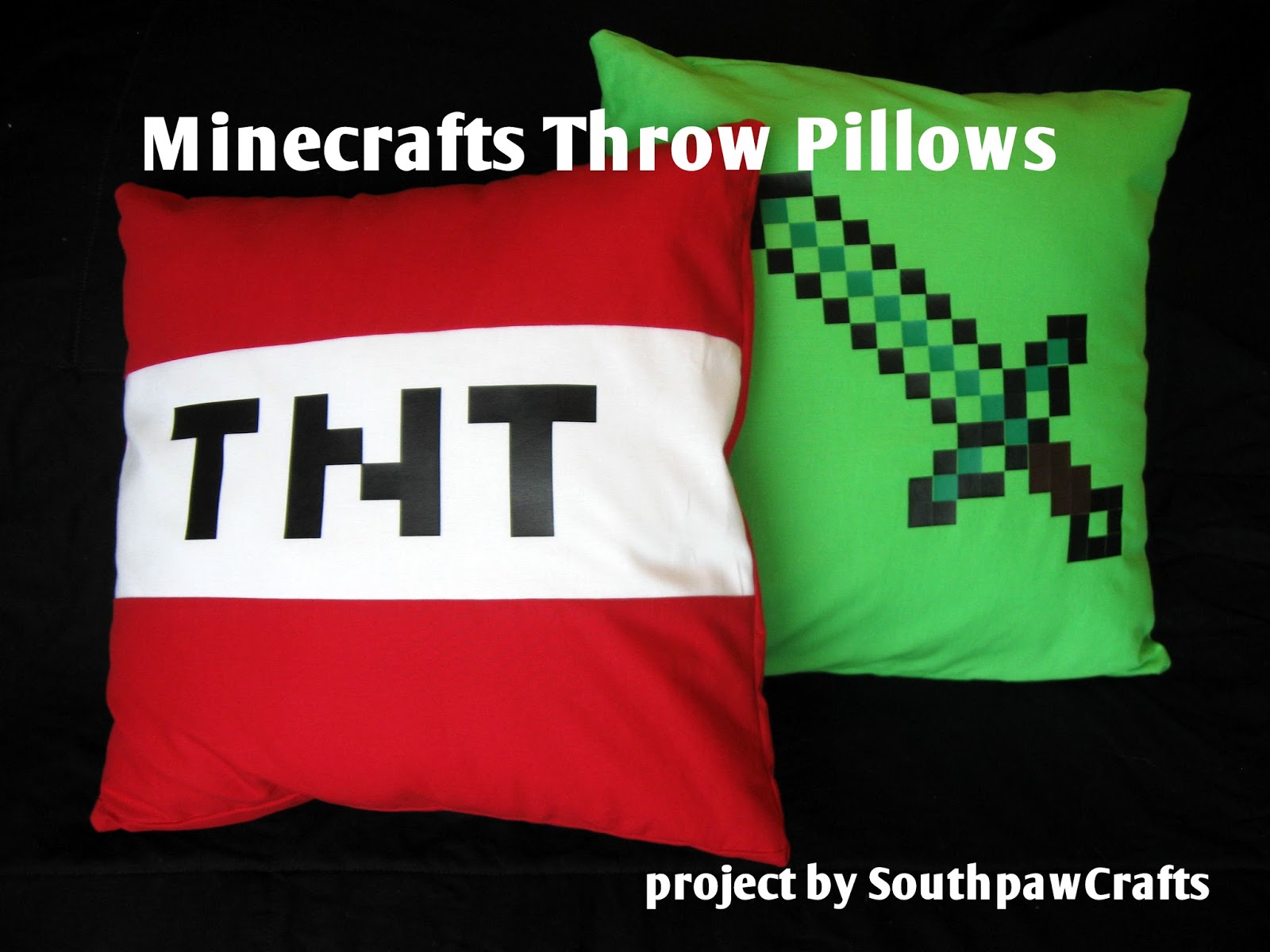 Southpaw Crafts Minecraft Throw Pillows with HTV