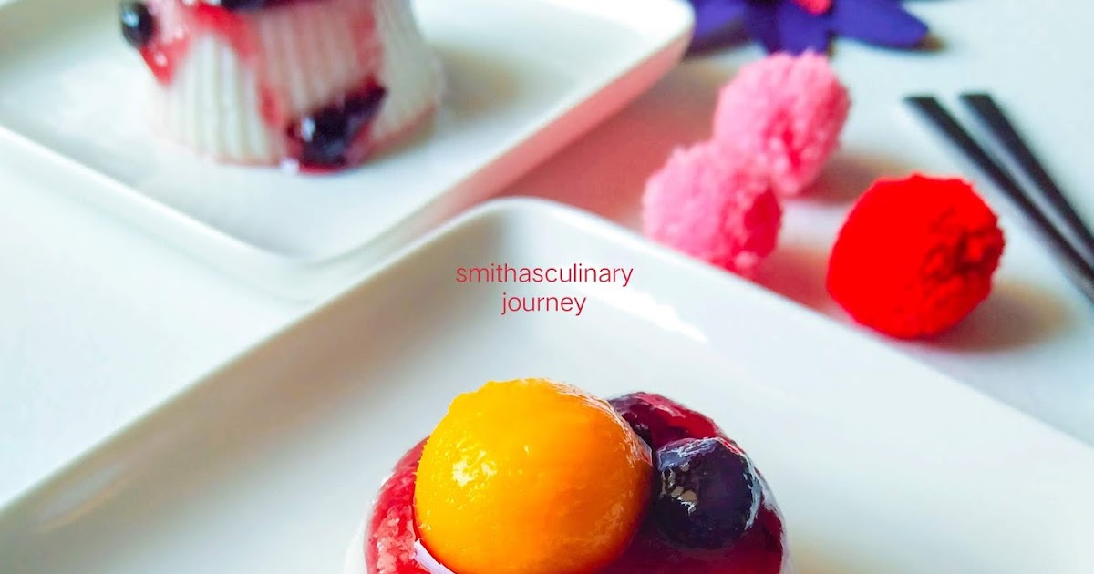 Coconut Panna Cotta with Blueberry compote