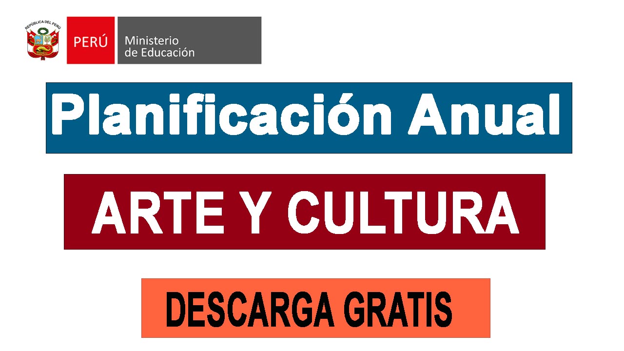 Programación curricular anual de arte y cultura El diario del docente