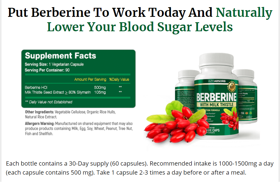Each bottle contains a 30-Day supply (60 capsules). Recommended intake is 1000-1500mg a day (each capsule contains 500 mg). Take 1 capsule 2-3 times a day before or after a meal.