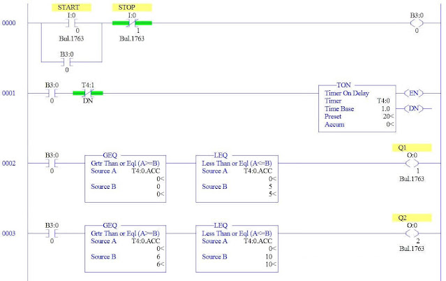 Ladder Logic Example with Timers