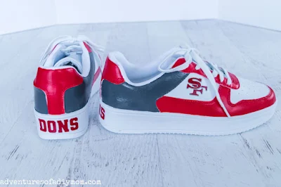 painted shoes with customized vinyl