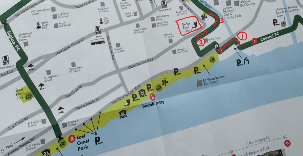 how to go to east coast park from bedok mrt