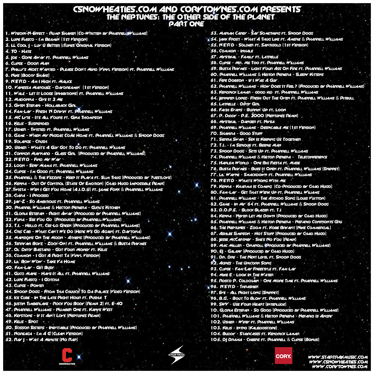 STUDIO647_____________________ The Neptunes x Tracklists OTHER SIDE