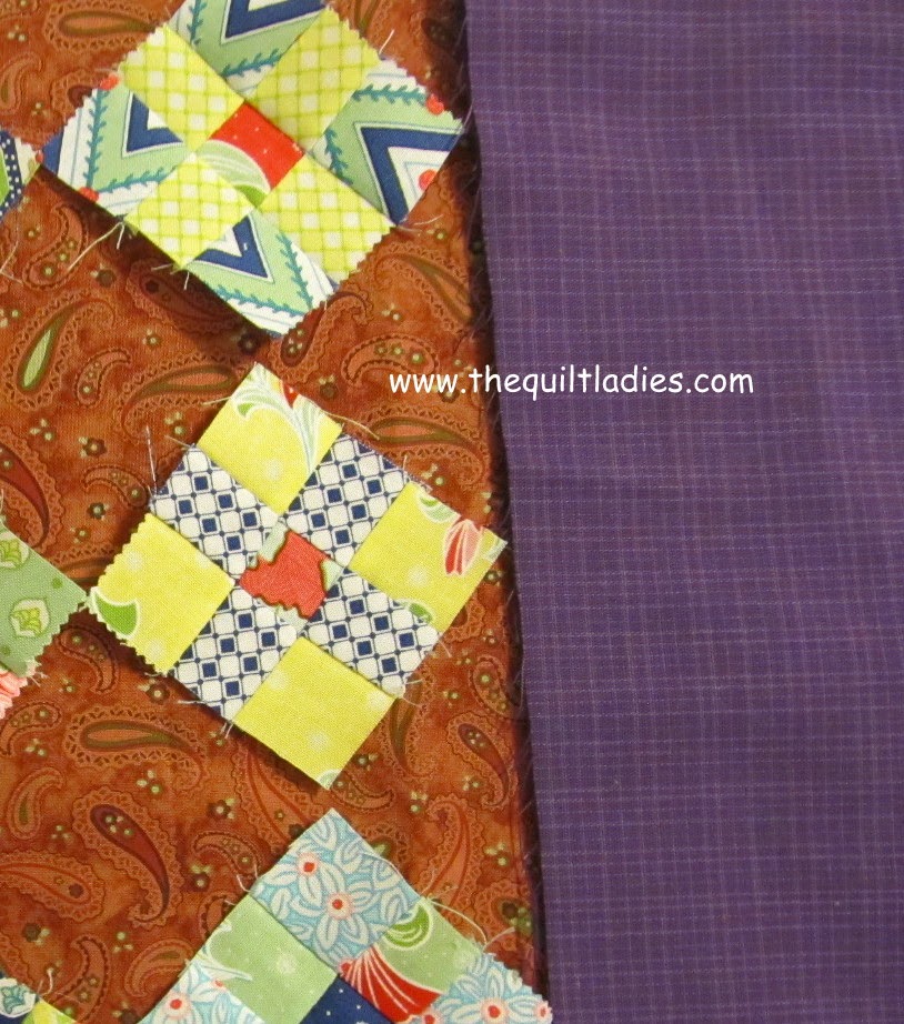 how to make a nine patch quilted table topper