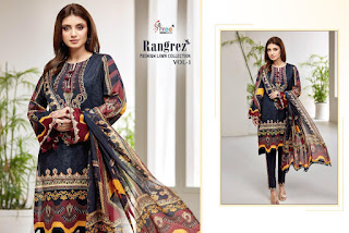 Shree fab Rangrez Premium Lawn pakistani Suits