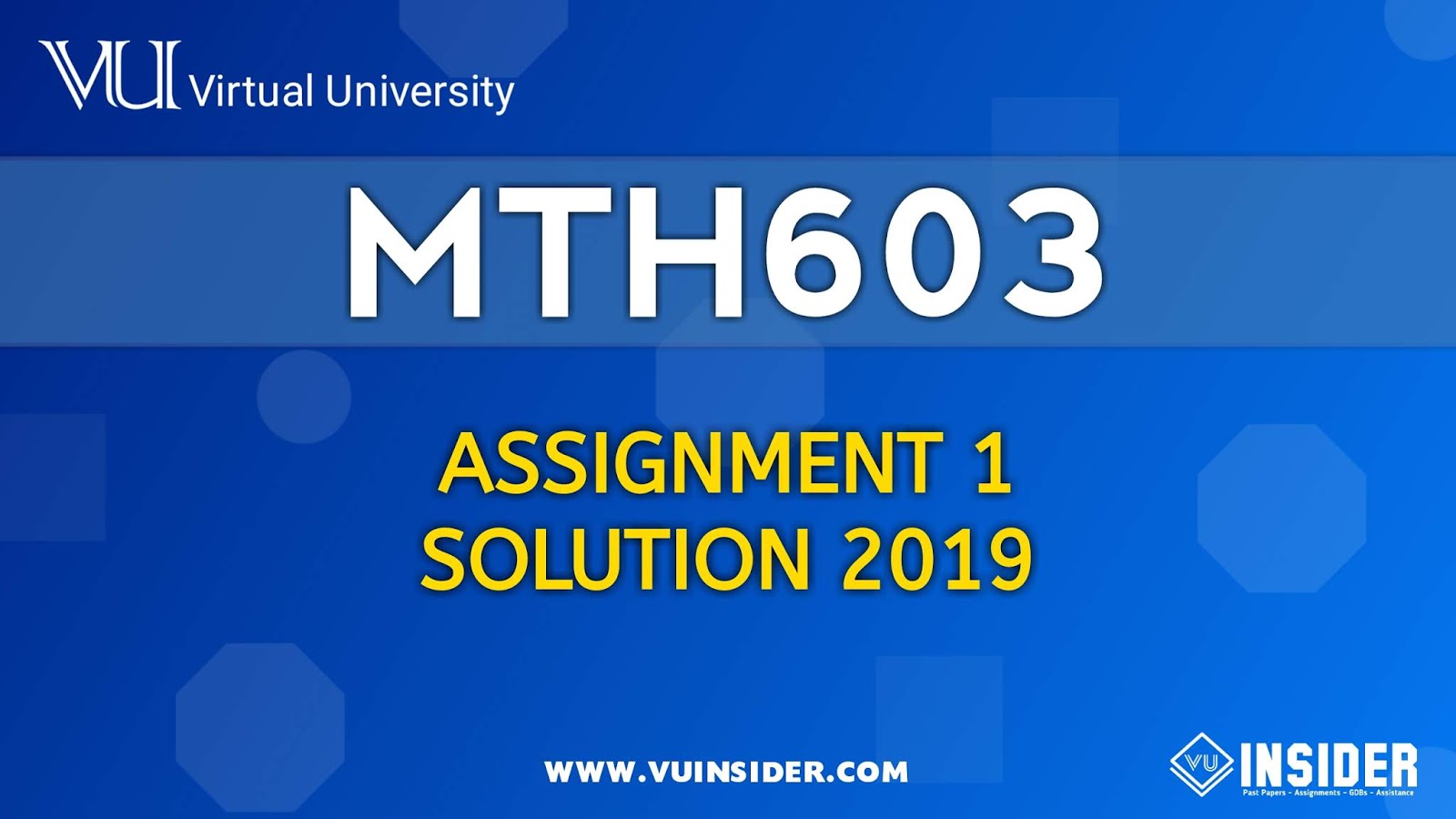 Vu assignment solution 2021 picture