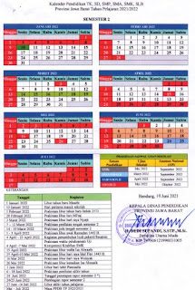 Kalender Pendidikan Provinsi Jawa Barat 2021-2022